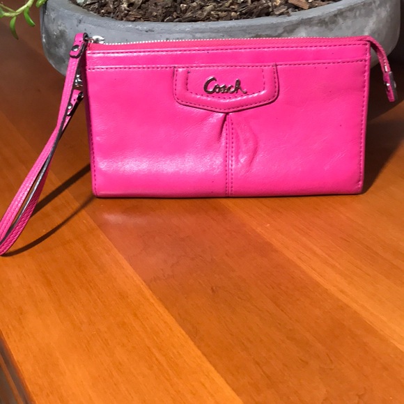 Coach Handbags - Authentic Coach hot pink wallet